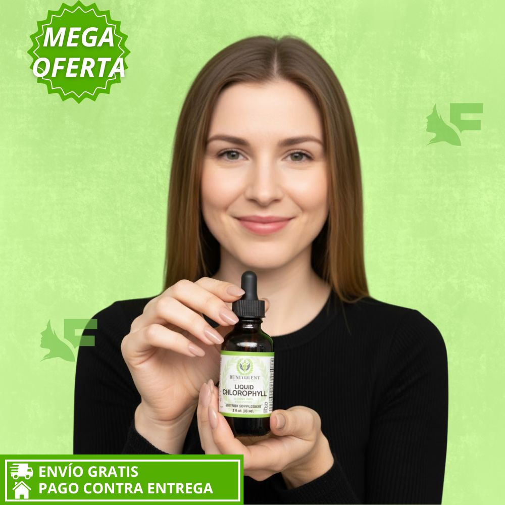 Clorofila Líquida Benevolent. Tu detox diario para un abdomen plano y una digestión ligera