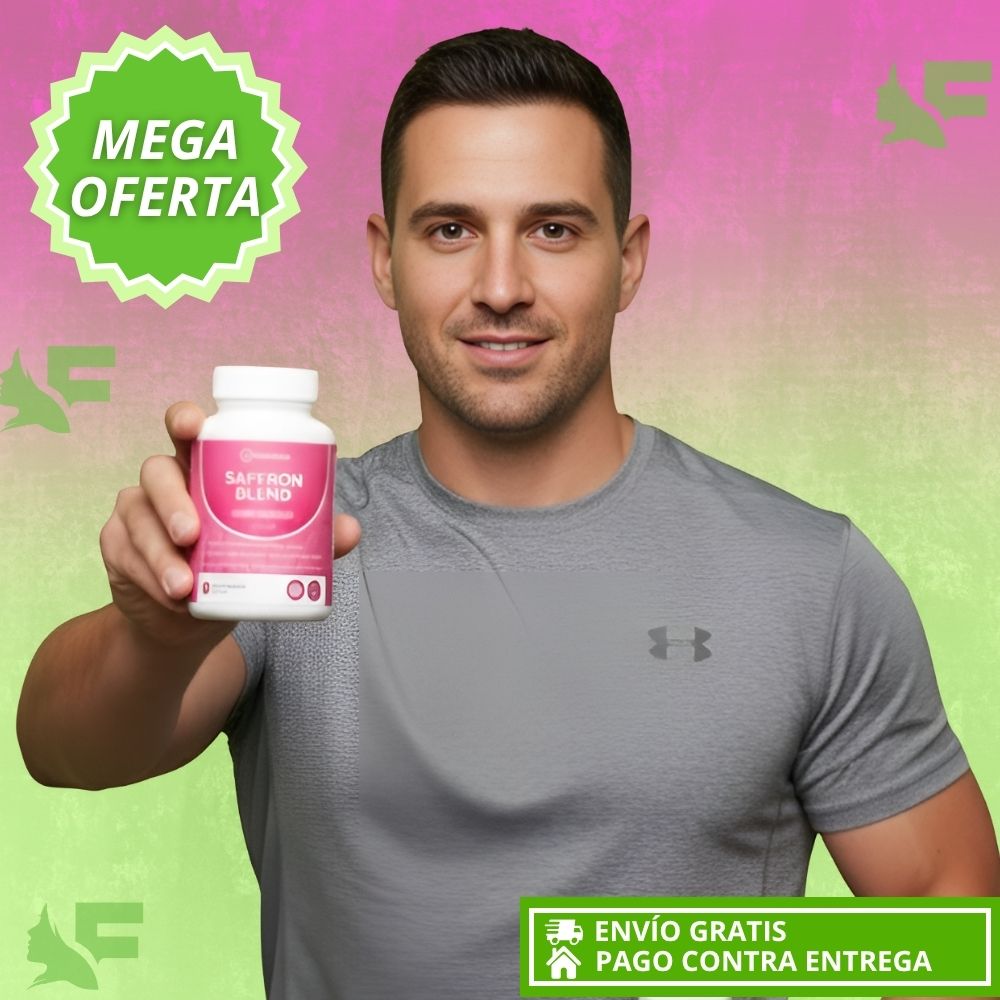 Safrron Blend 100% PURA. Naturalmente: Más flujo, más vigor, más potencia.