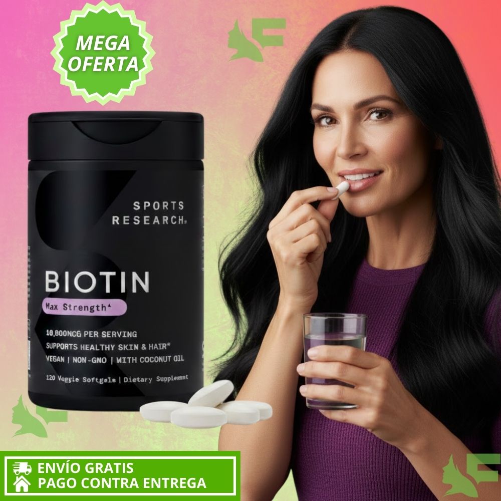 Biotin Extra Strength 10,000 mcg – Biotina de alta potencia para cabello, piel y uñas