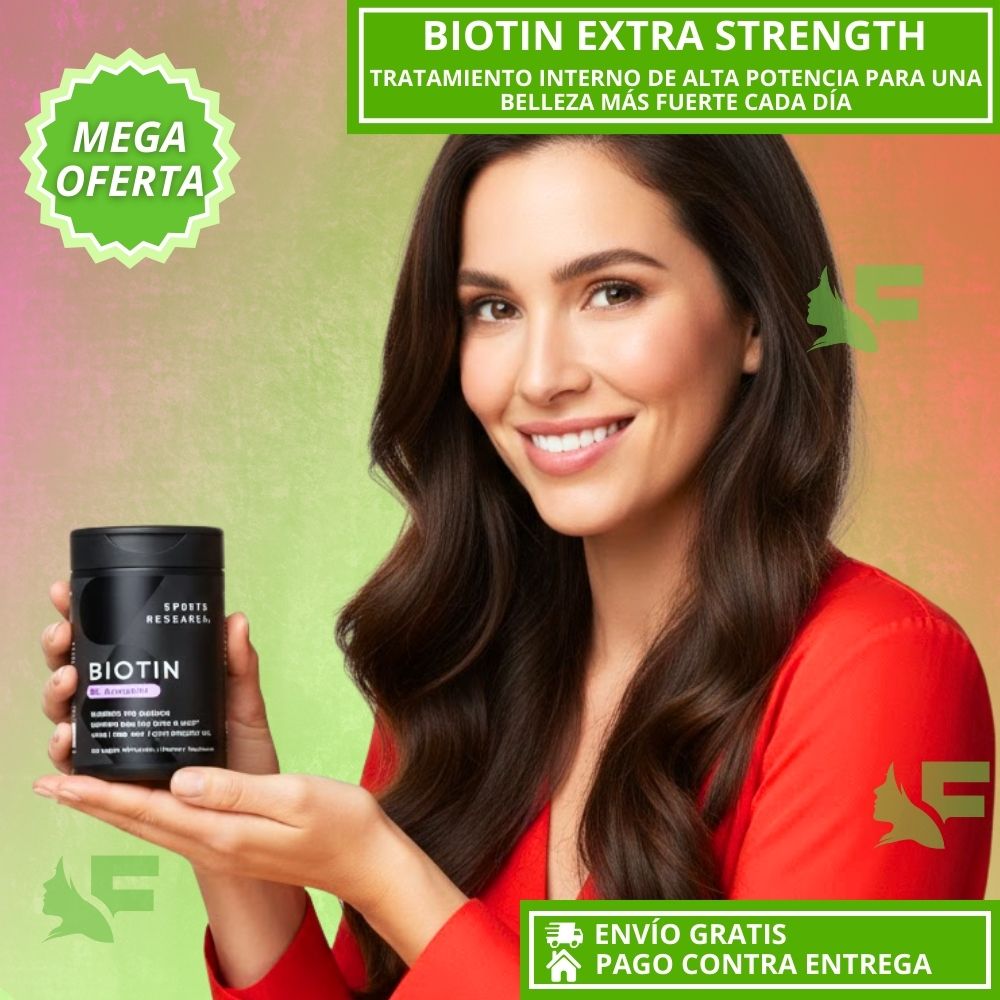 Biotin Extra Strength 10,000 mcg – Biotina de alta potencia para cabello, piel y uñas