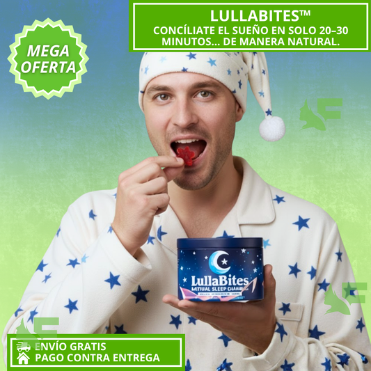 LullaBites™ Descanso profundo en menos de 30 minutos, sin melatonina.