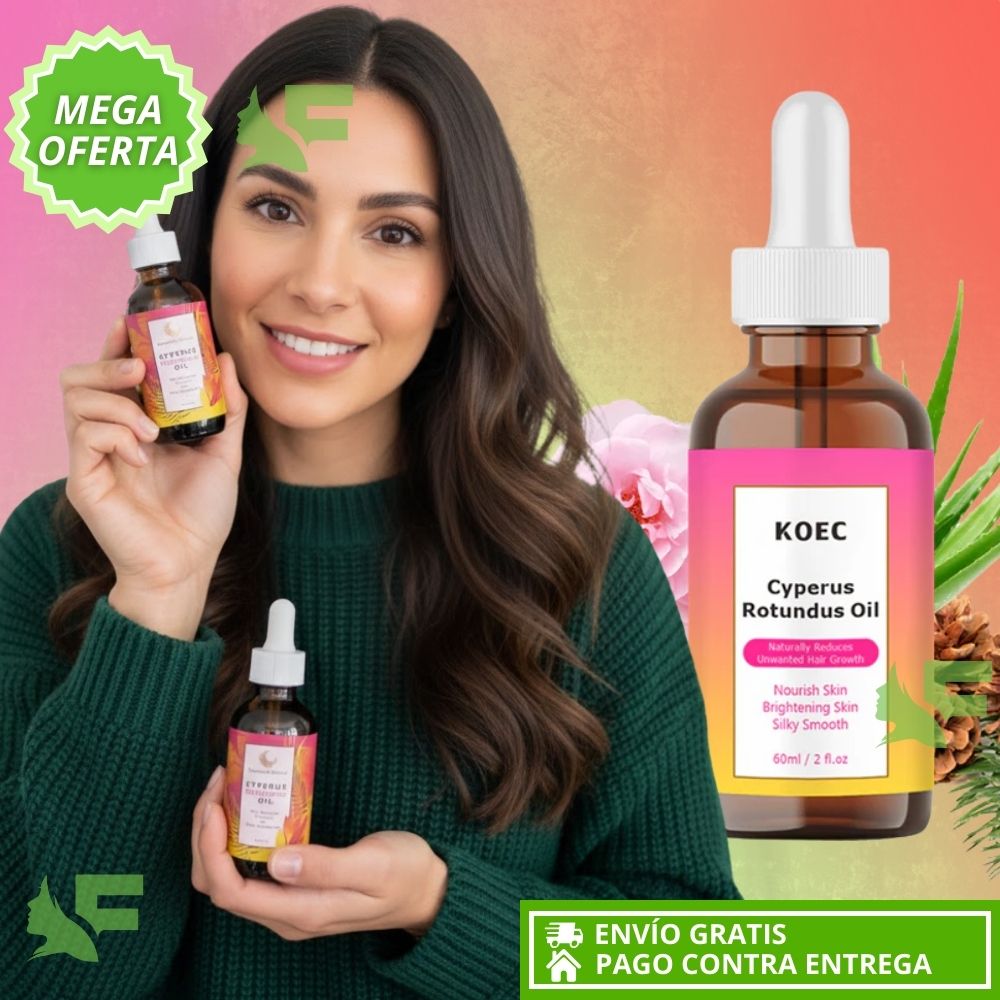 Cyperus Rotundus Oil: Aceite natural que frena el crecimiento del vello y deja tu piel ultra suave.