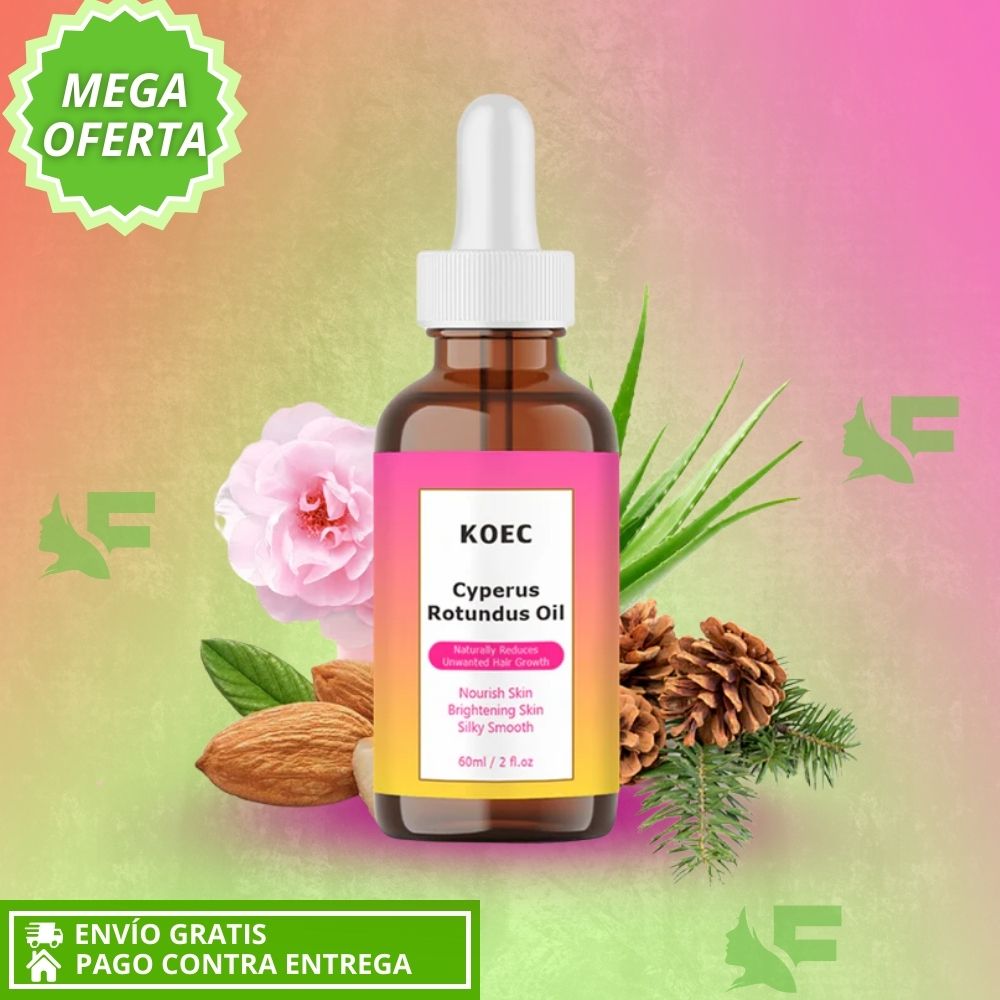 Cyperus Rotundus Oil: Aceite natural que frena el crecimiento del vello y deja tu piel ultra suave.