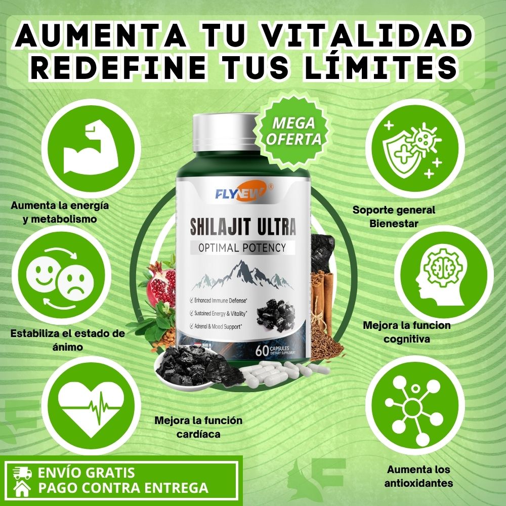 Shilajit Ultra. Suplemento original Para tu energía y redimiendo Masculino.