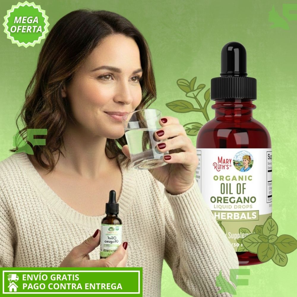 MaryRuth Organic Oil of Oregano. Defensas fuertes, digestión ligera y bienestar natural en cada gota.