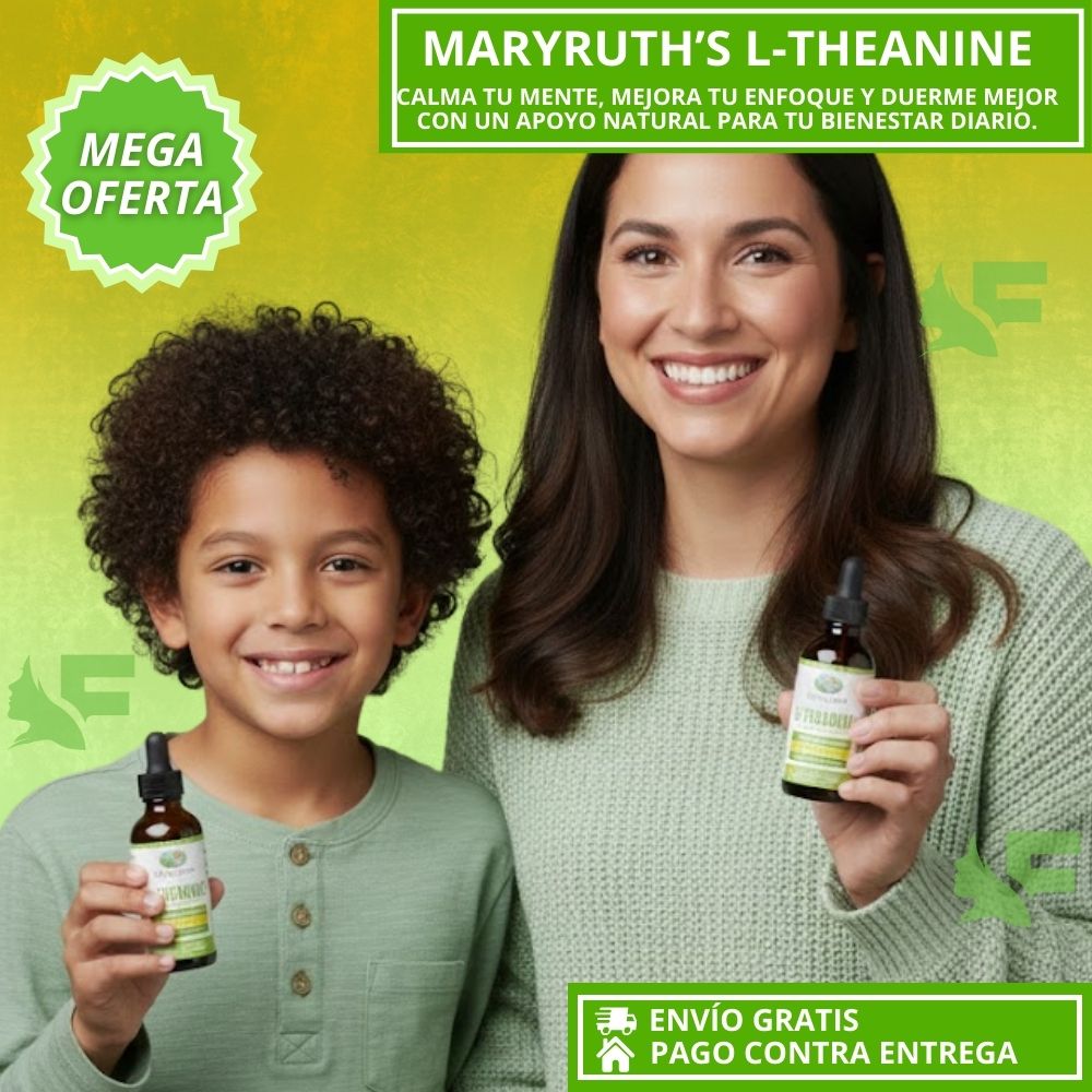 MaryRuth’s L-Theanine. Suplemento esencial para la mente, el descanso y el bienestar diario.
