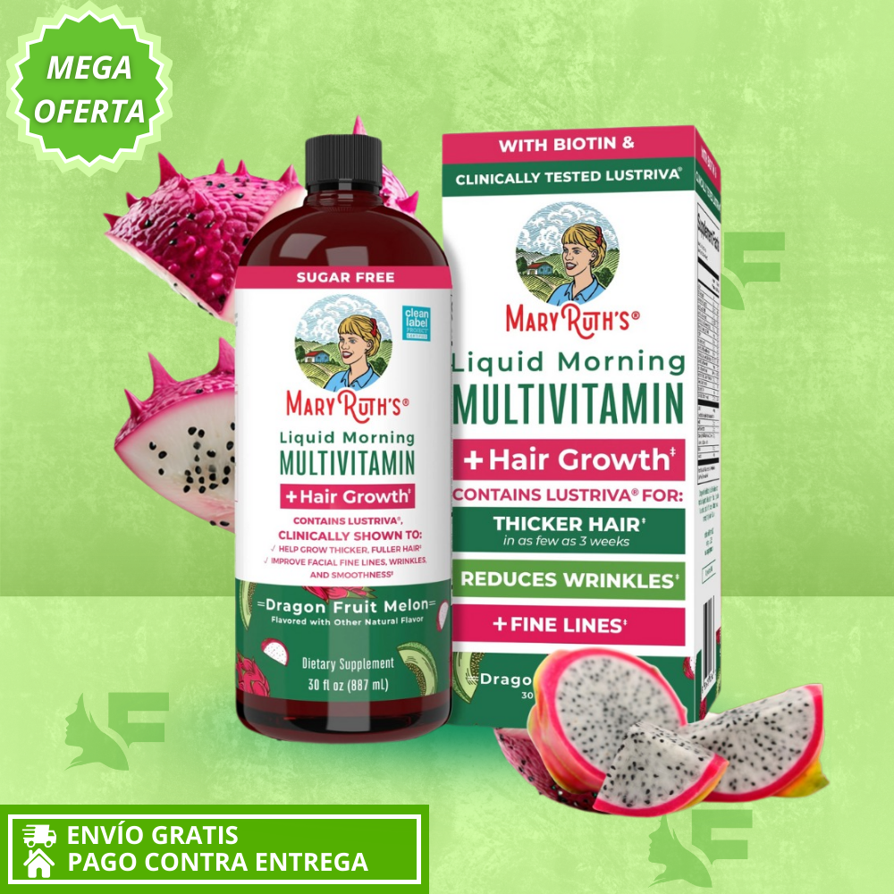 MaryRuth’s Dragon Fruit: Crecimiento capilar visible y piel más suave en pocas Semanas