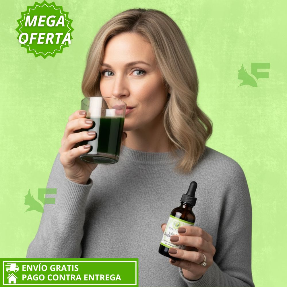 Clorofila Líquida Benevolent. Tu detox diario para un abdomen plano y una digestión ligera