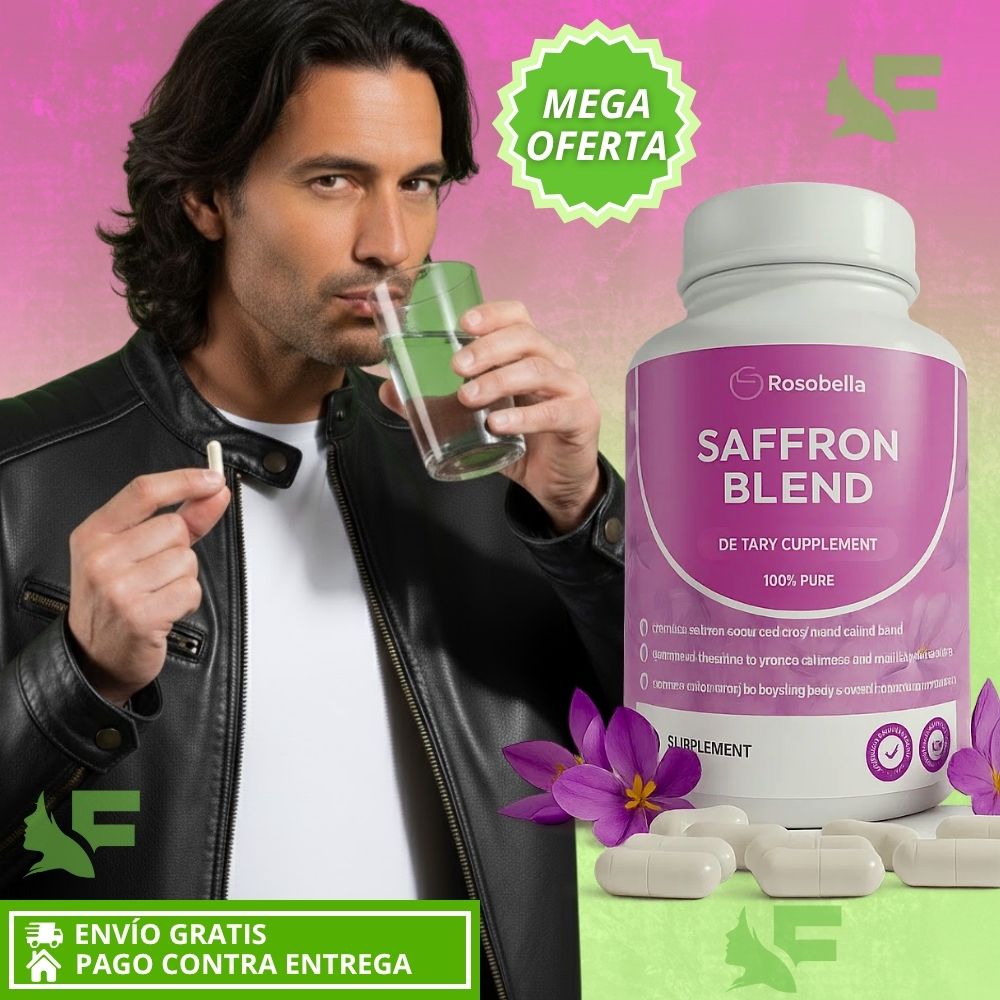 Safrron Blend 100% PURA. Naturalmente: Más flujo, más vigor, más potencia.
