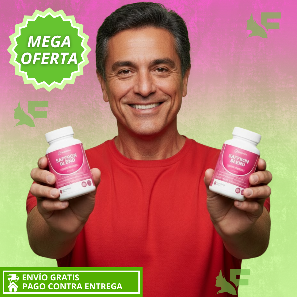 Safrron Blend 100% PURA. Naturalmente: Más flujo, más vigor, más potencia.
