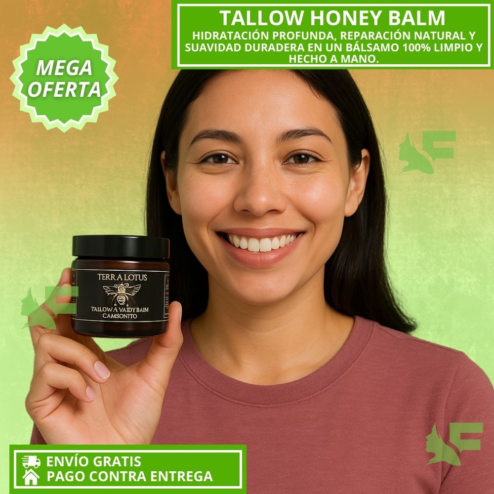 Tallow Honey Balm: Menos arrugas, más luz, más juventud… sin químicos un bálsamo 100% limpio y hecho a mano