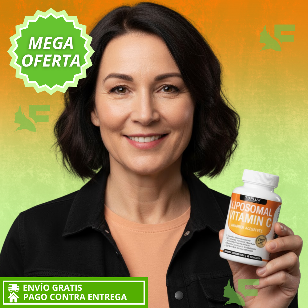 Liposomal Vitamin C. Alta absorción: Energía, defensas y circulación para mujeres +40