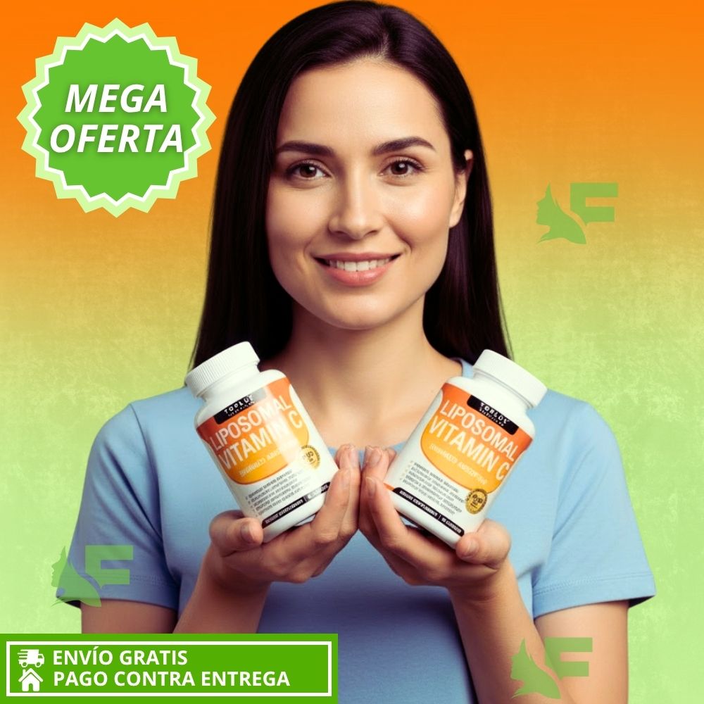 Liposomal Vitamin C. Alta absorción: Energía, defensas y circulación para mujeres +40